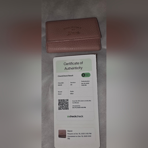 Pre-loved Gucci Soho 6 Key Light Pink Leather Wallet - Picture 7 of 10